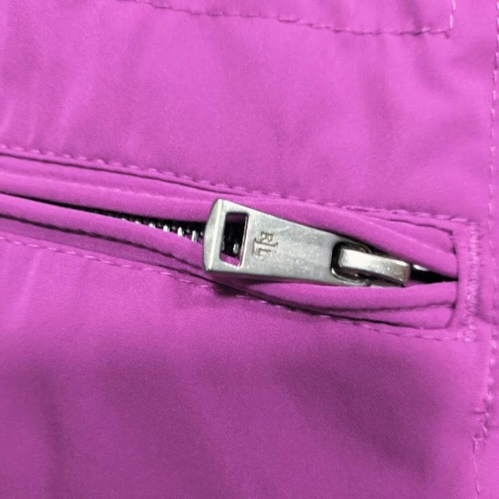 Lauren Ralph Lauren Long Sleeve Twee Utility Hooded Raincoat Jacket Purple PS - Picture 4 of 14